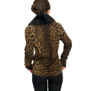 Faux Fur Leopard Cardi (M)