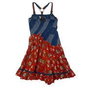 Betsey Johnson Vintage Black Label Denim Patchwork Floral Dress (S/M)
