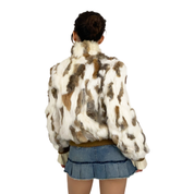 Rabbit Fur Bomber Jacket (L)