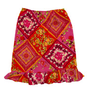 Bandana Rose Midi Skirt (L)