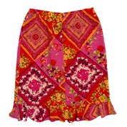 Bandana Rose Midi Skirt (L)