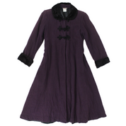 Y2K Plum Wool Coat (XS)