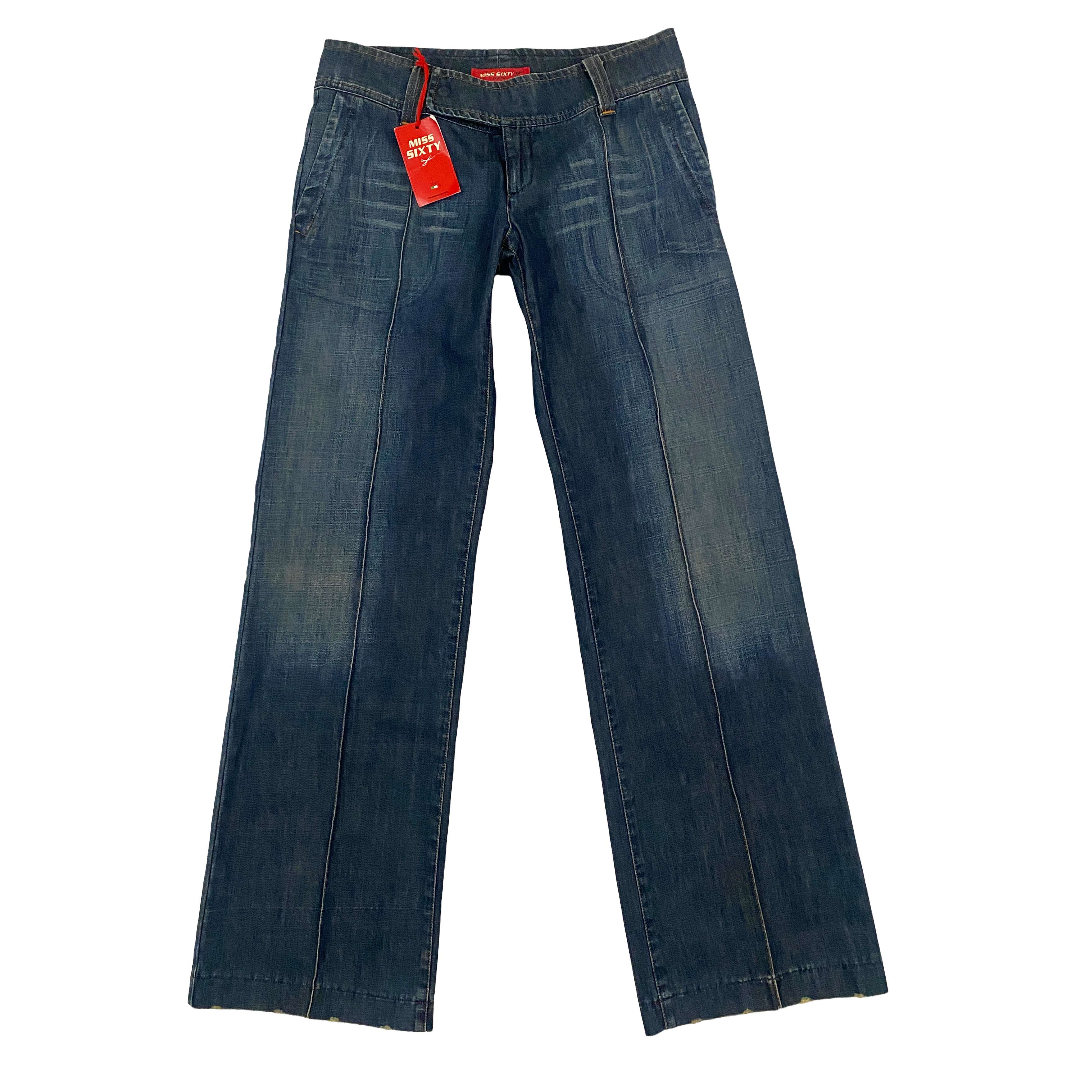 Miss Sixty 2000s Low Rise Wide Bootcut Jeans (M)