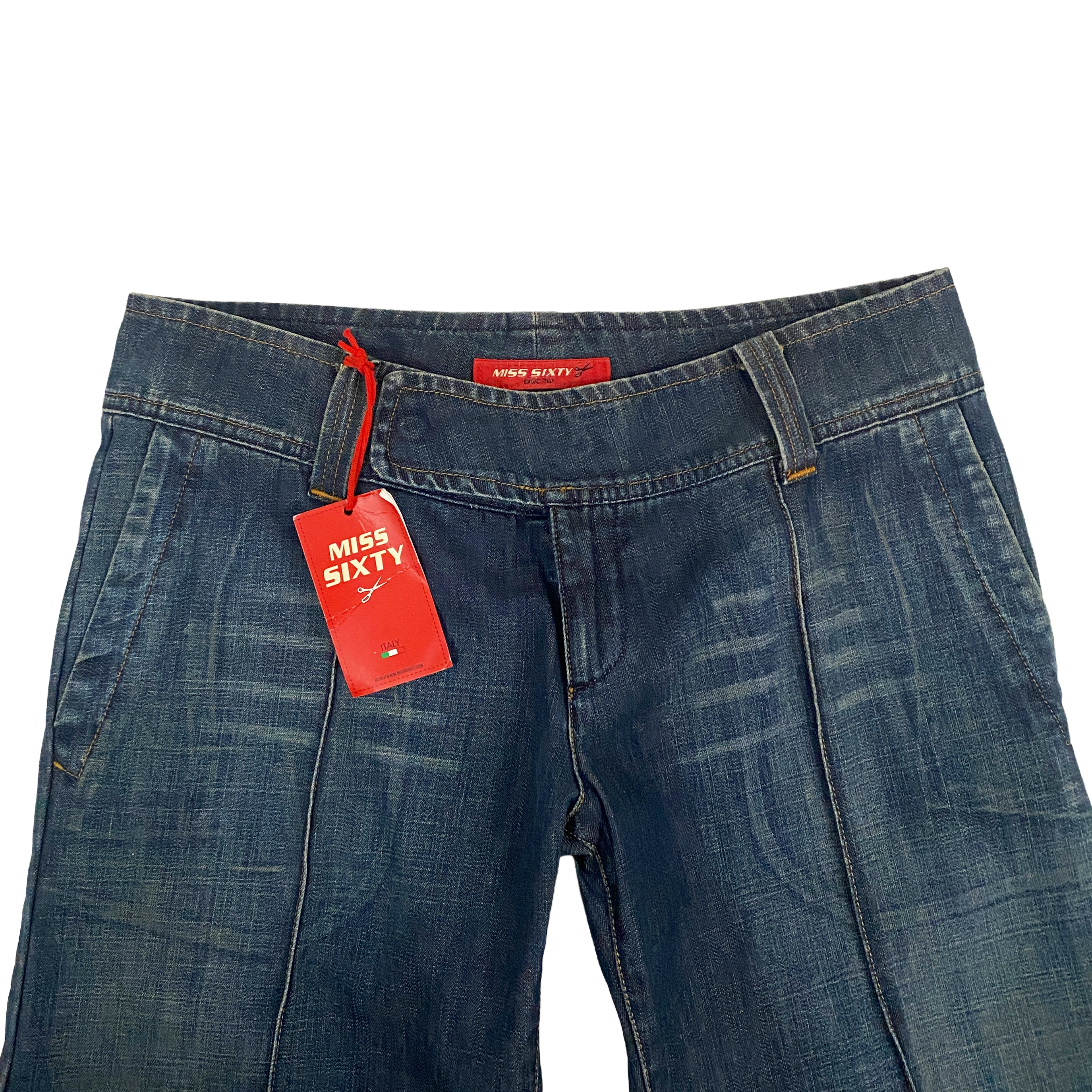 Miss Sixty 2000s Low Rise Wide Bootcut Jeans (M)