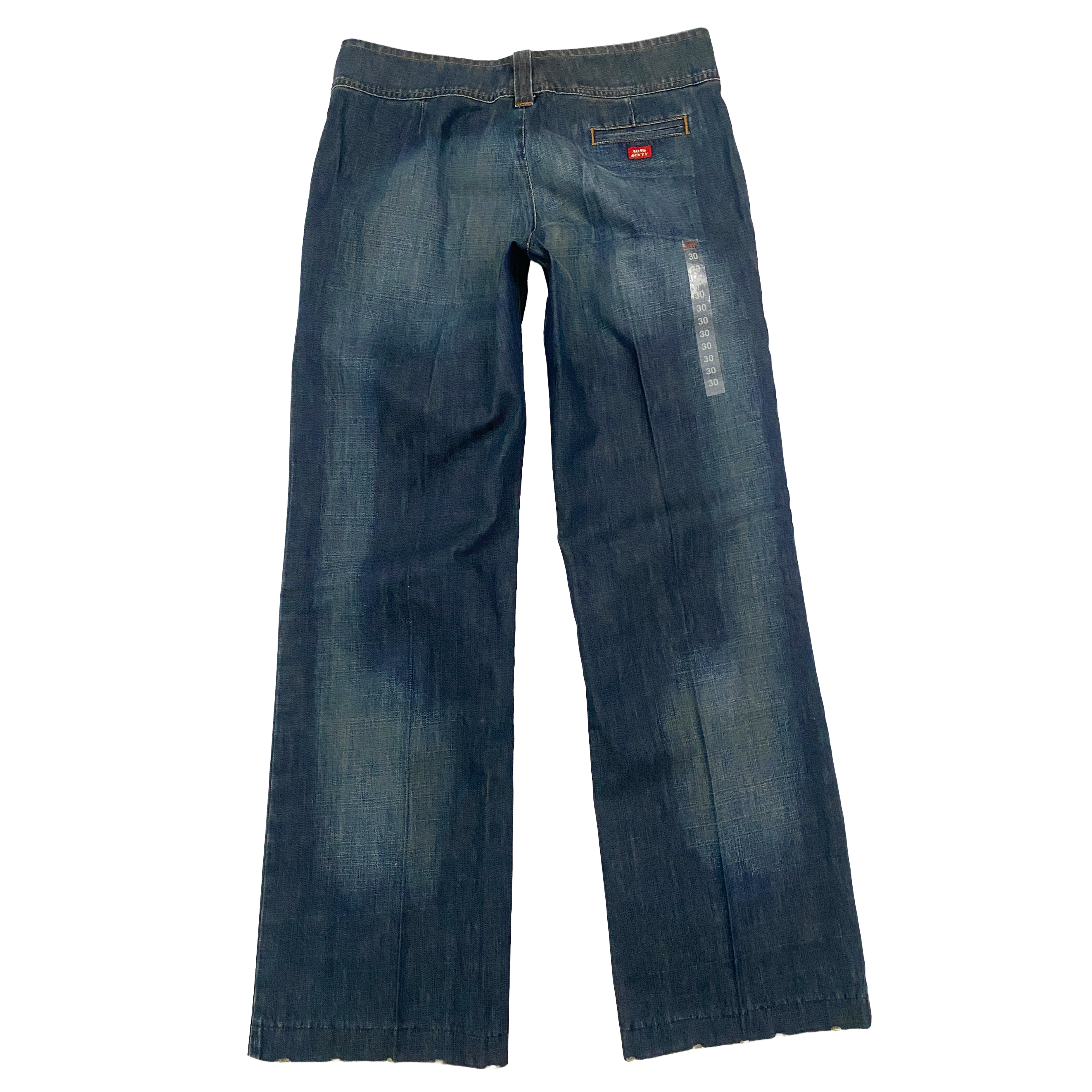 Miss Sixty 2000s Low Rise Wide Bootcut Jeans (M)