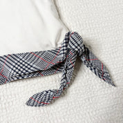 Pom Ponette Plaid Trim Tee (S)