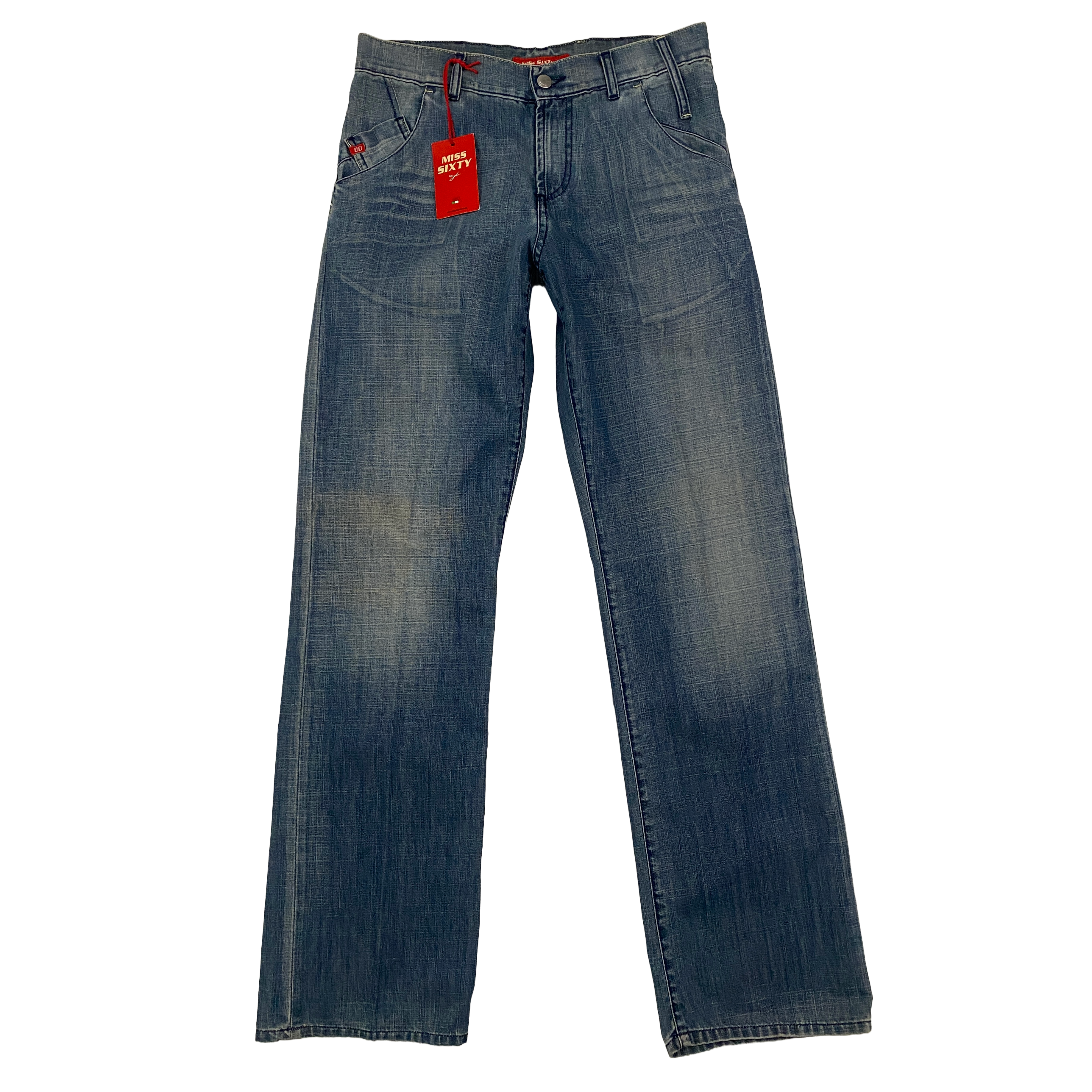 Miss Sixty 2000s Relaxed Mid Rise Straight Leg Jeans (S/M)