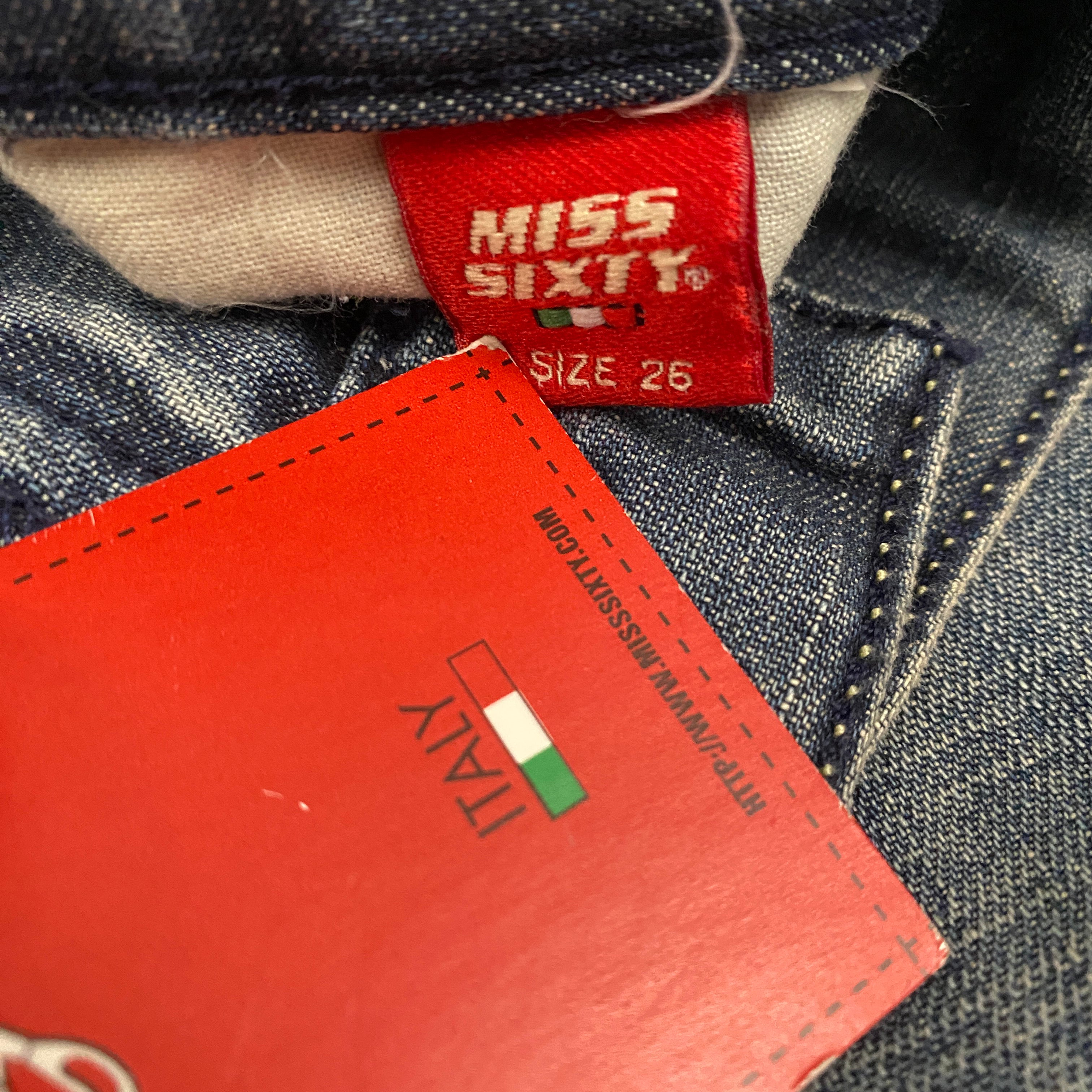 Miss Sixty 2000s Relaxed Mid Rise Straight Leg Jeans (S/M)