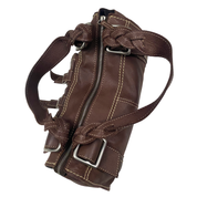 Fossil Brown Leather Buckle Shoulder Bag