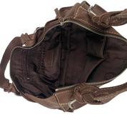 Fossil Brown Leather Buckle Shoulder Bag