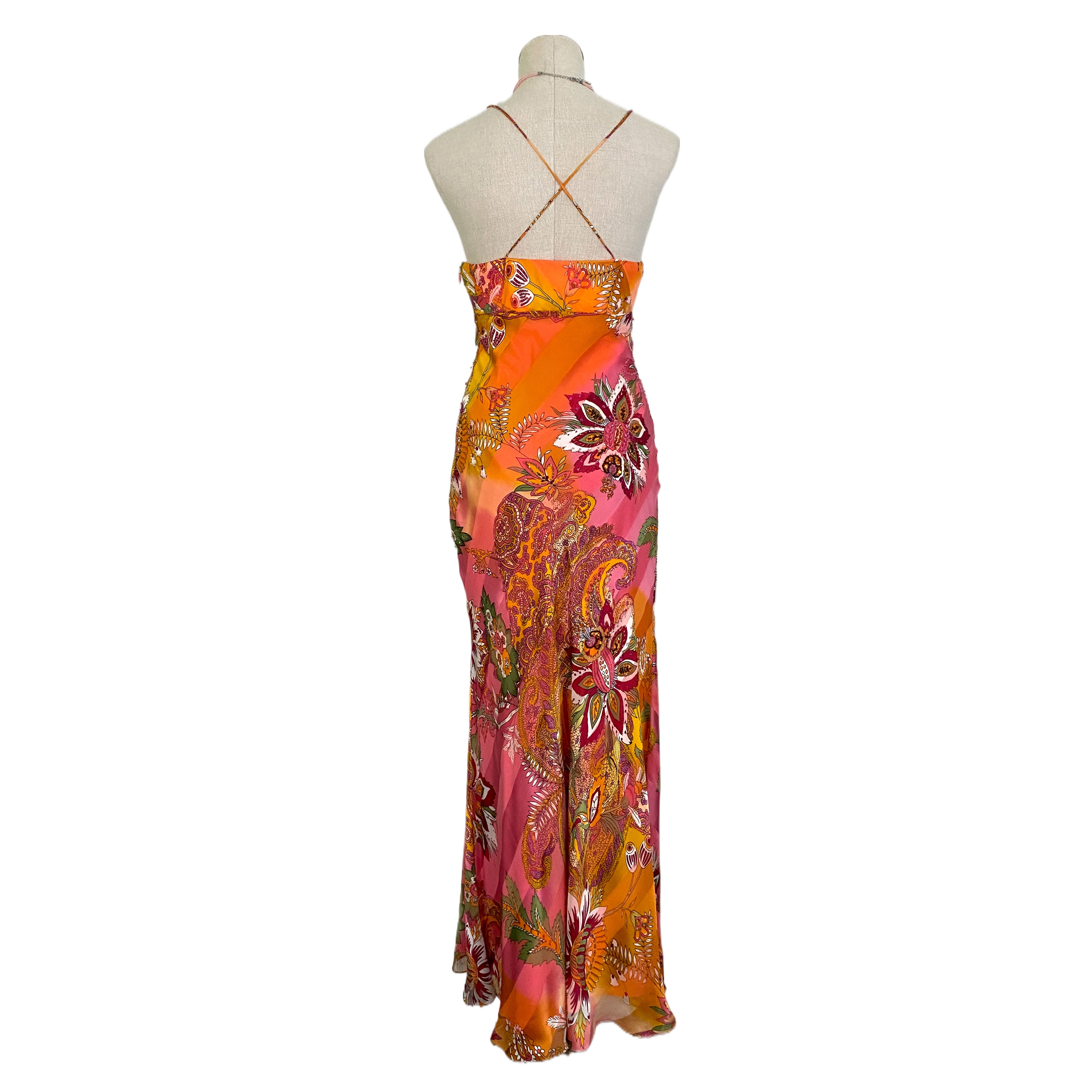 Beaded Floral Paisley Gown (S)