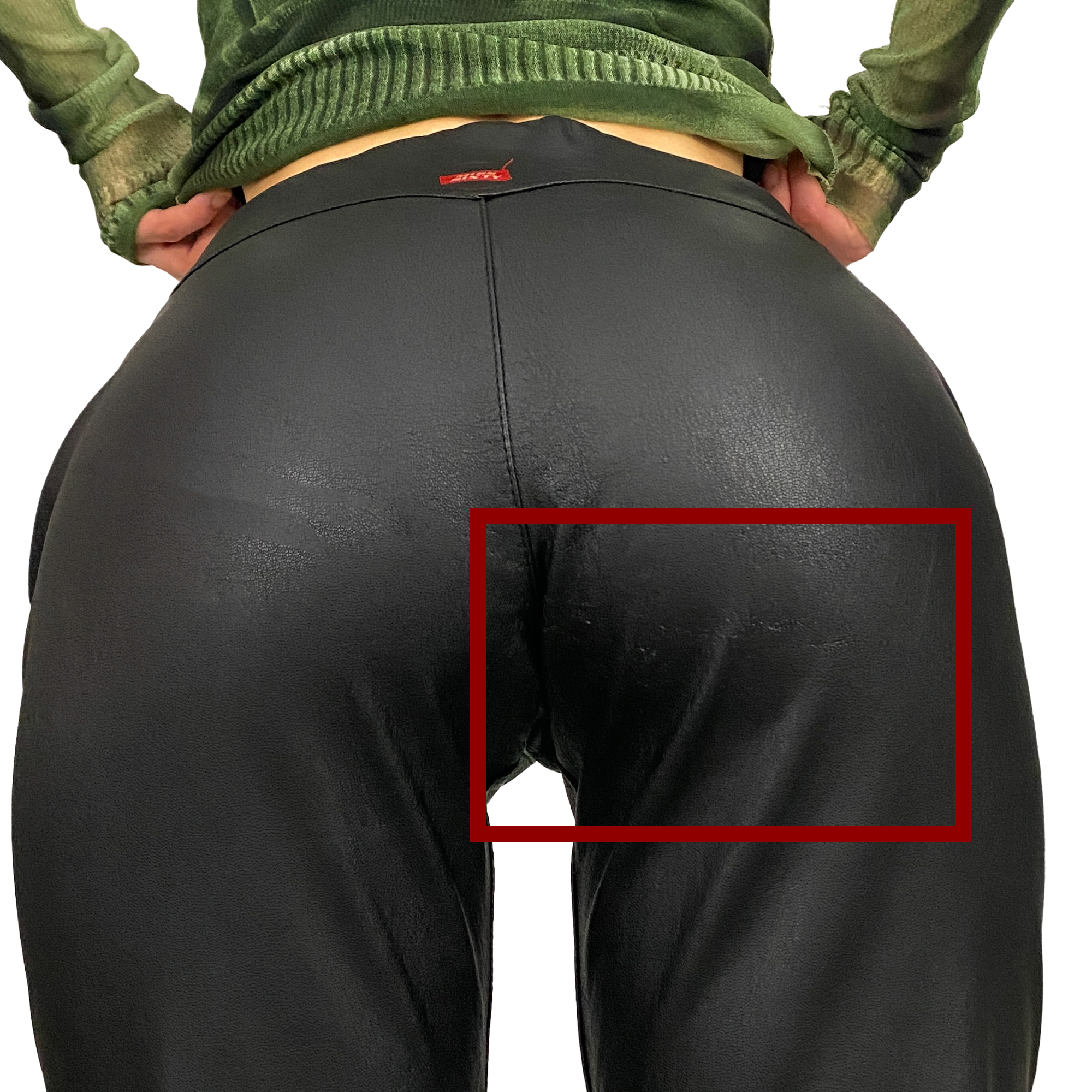 Miss Sixty 2000s Black Faux Leather Low-Mid Rise Flares (S/M)