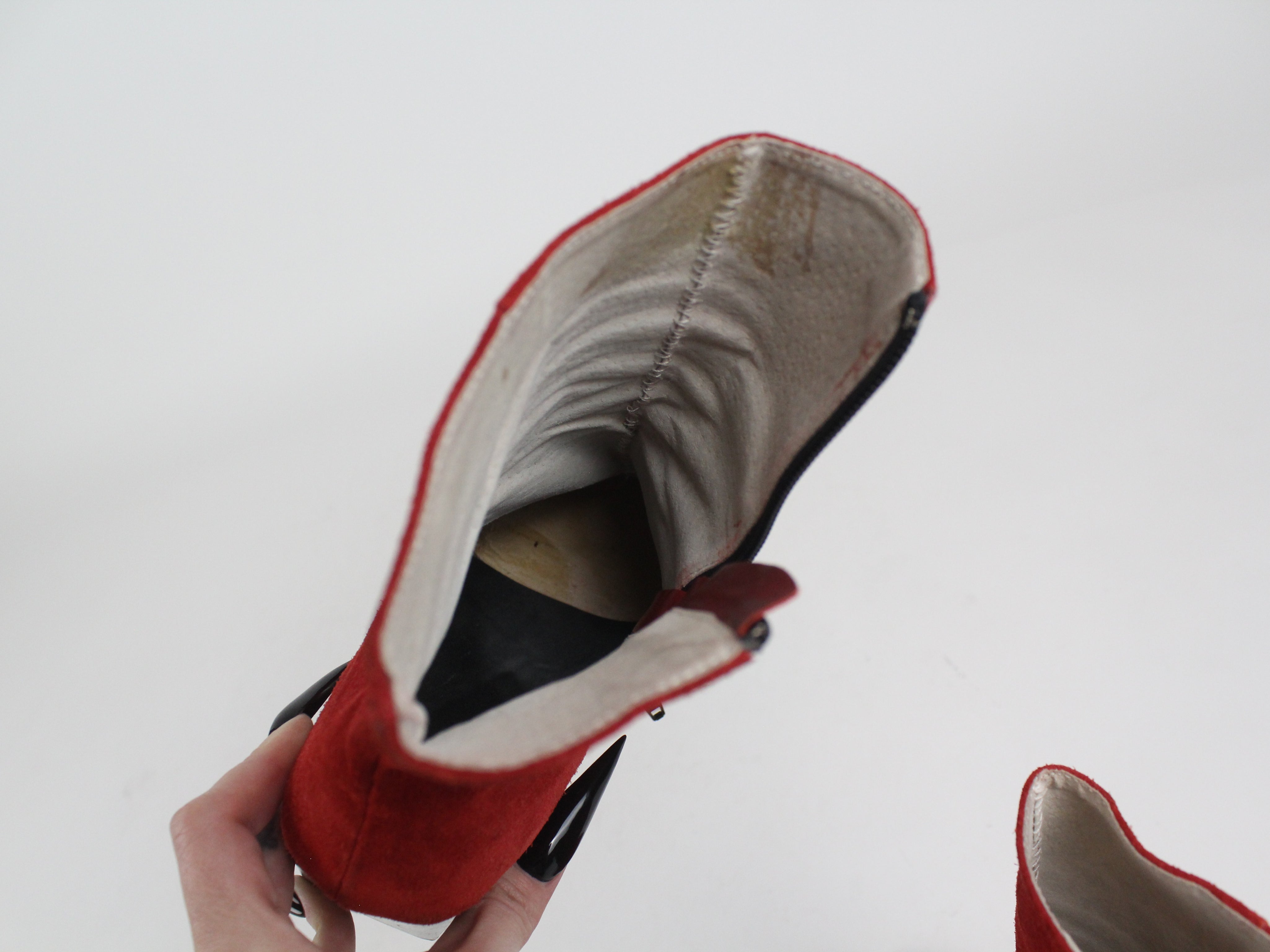 90s Red Suede Boots (EU39)