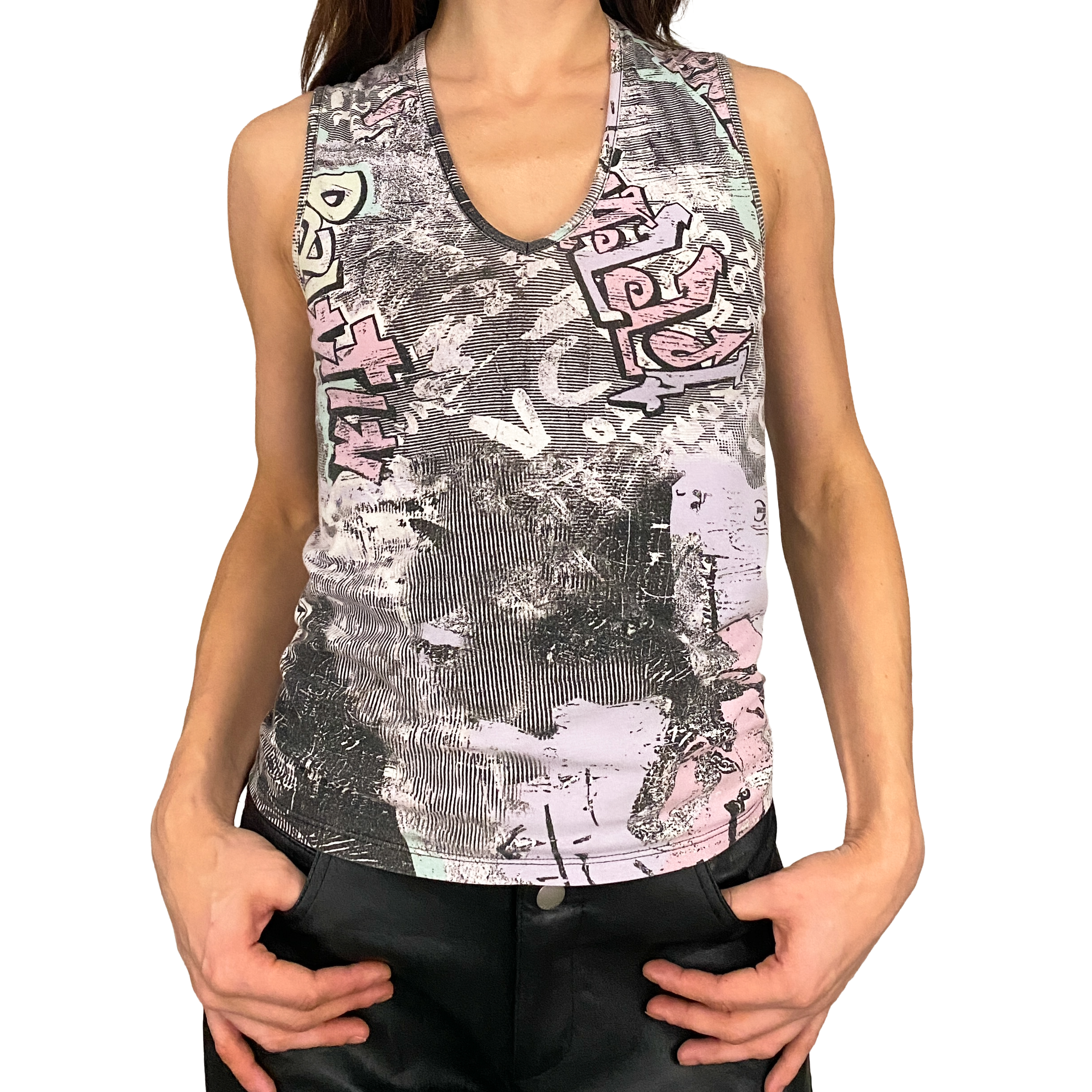 Just Cavalli Graffiti Logo Tank Top (S)