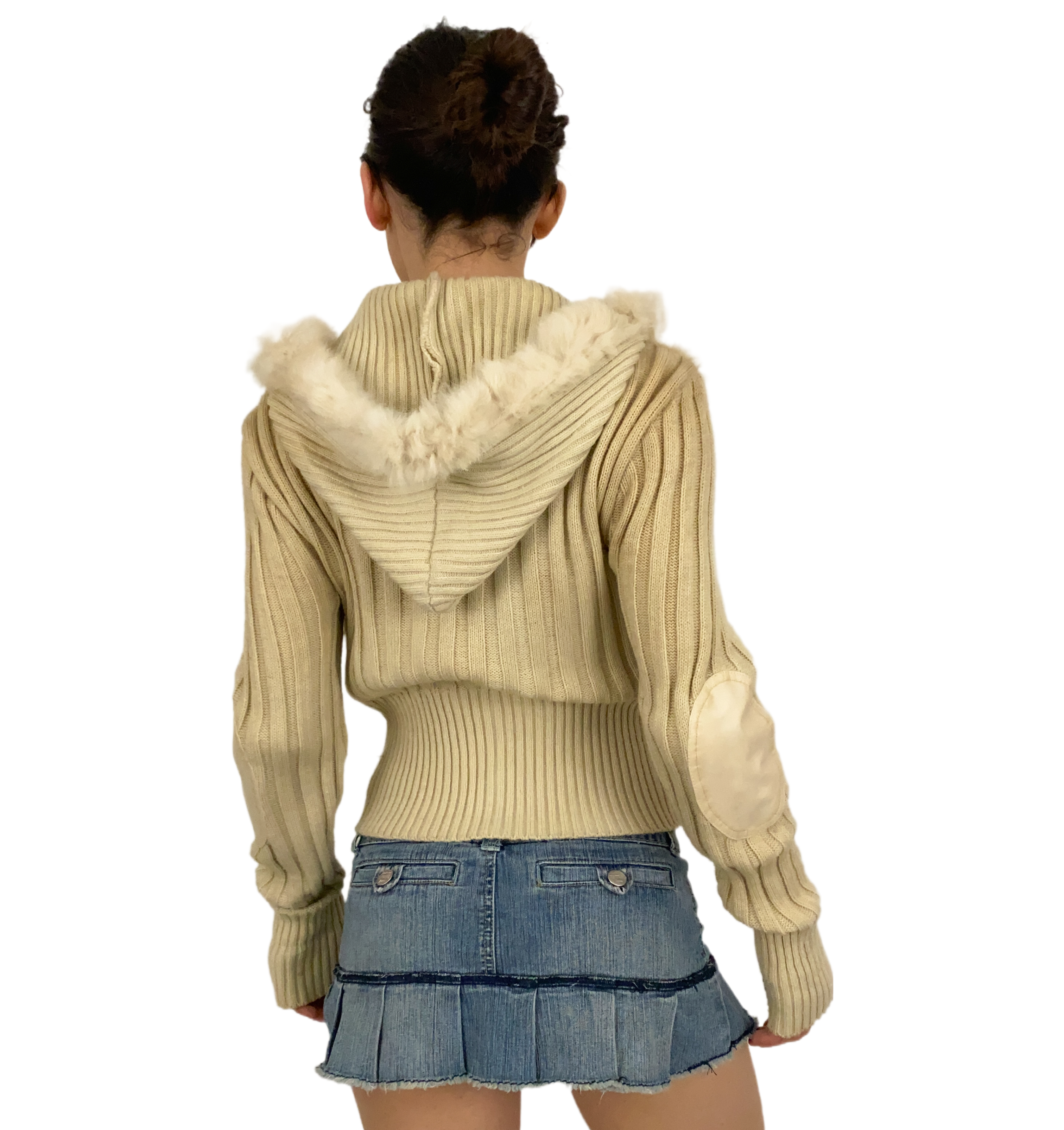 Rabbit Fur Hooded Zip (L)