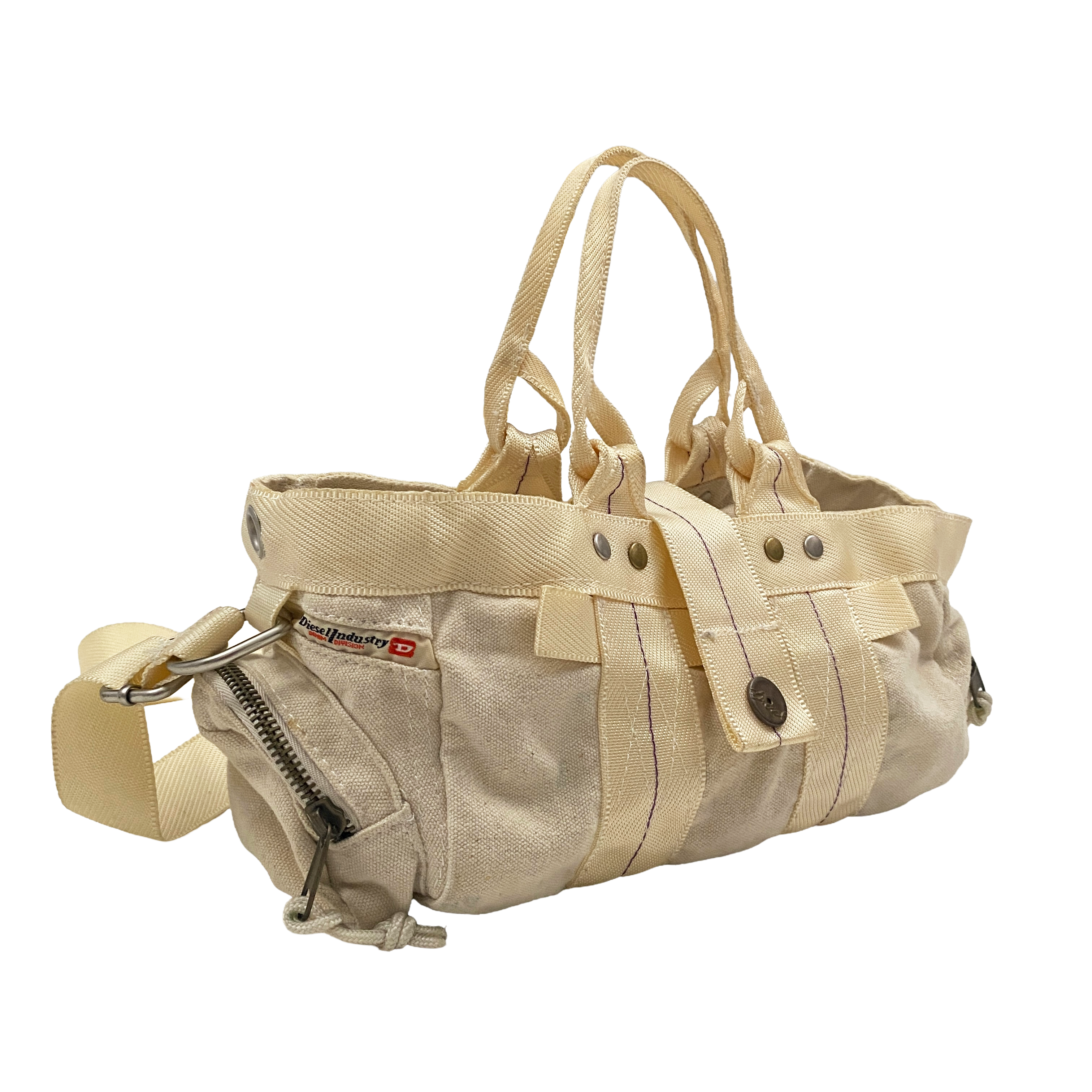 Diesel Vintage Cream Utility Canvas Bag