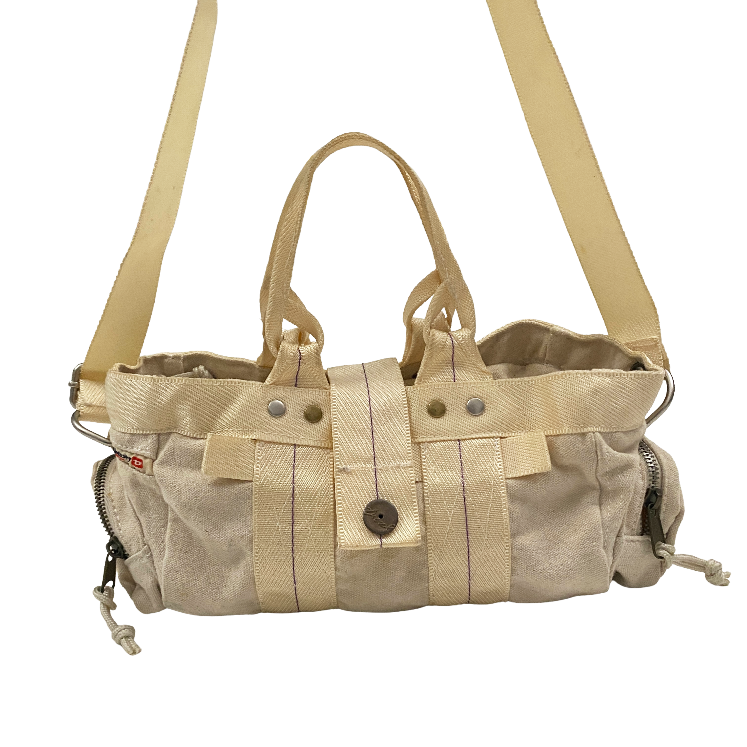 Diesel Vintage Cream Utility Canvas Bag