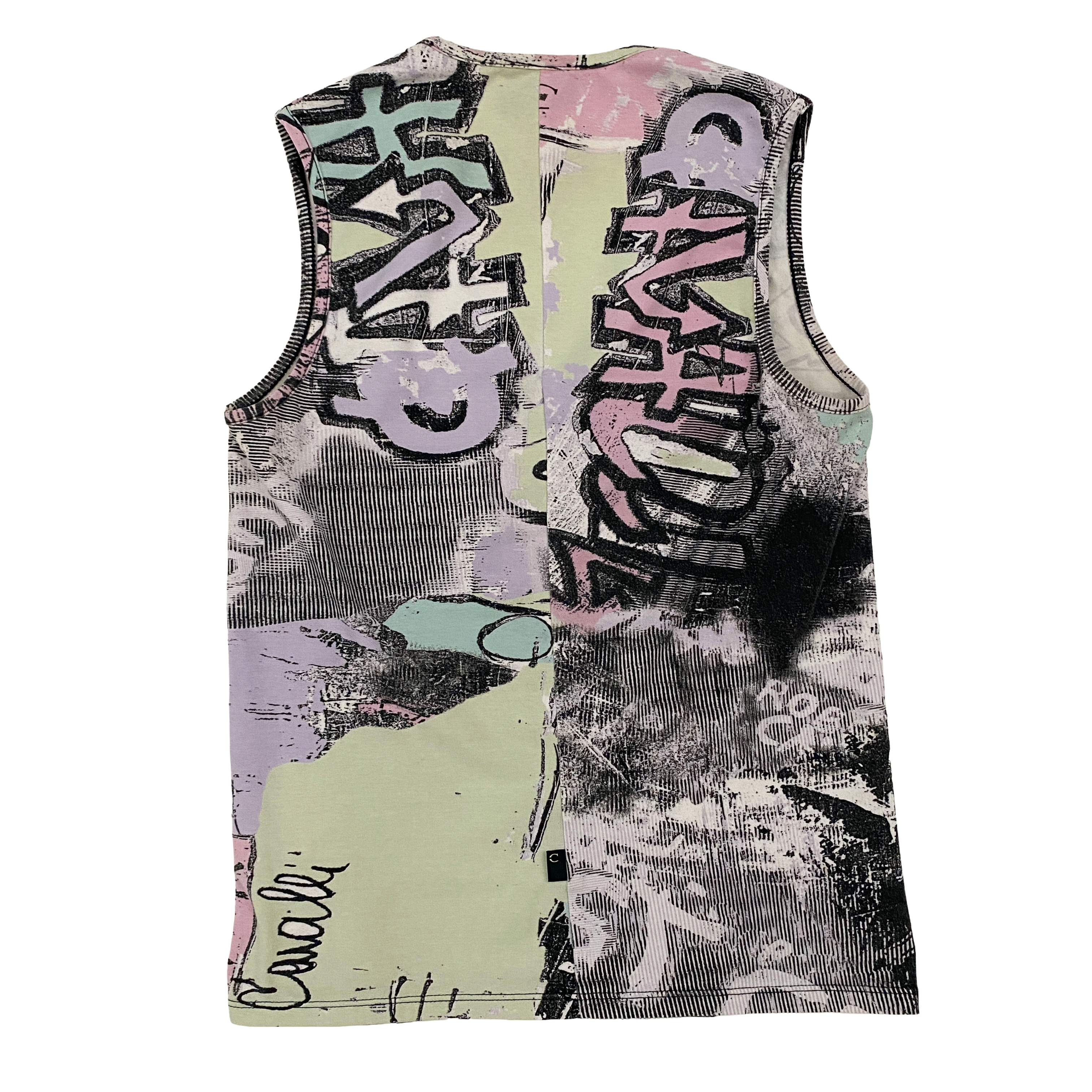 Just Cavalli Graffiti Logo Tank Top (S)