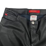 Miss Sixty 2000s Black Faux Leather Low-Mid Rise Flares (S/M)