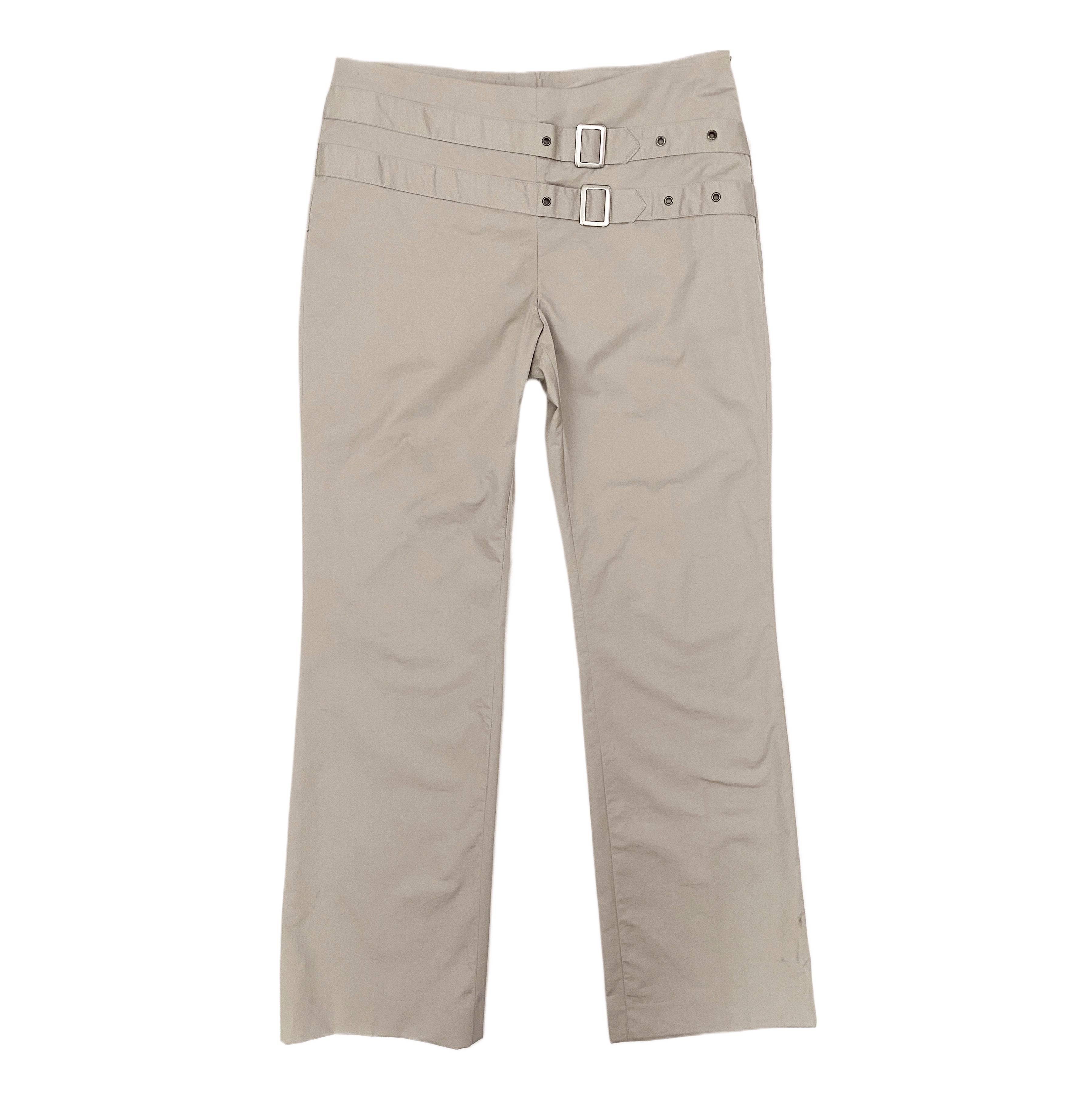 Creamy Satin Buckle Trousers (S)