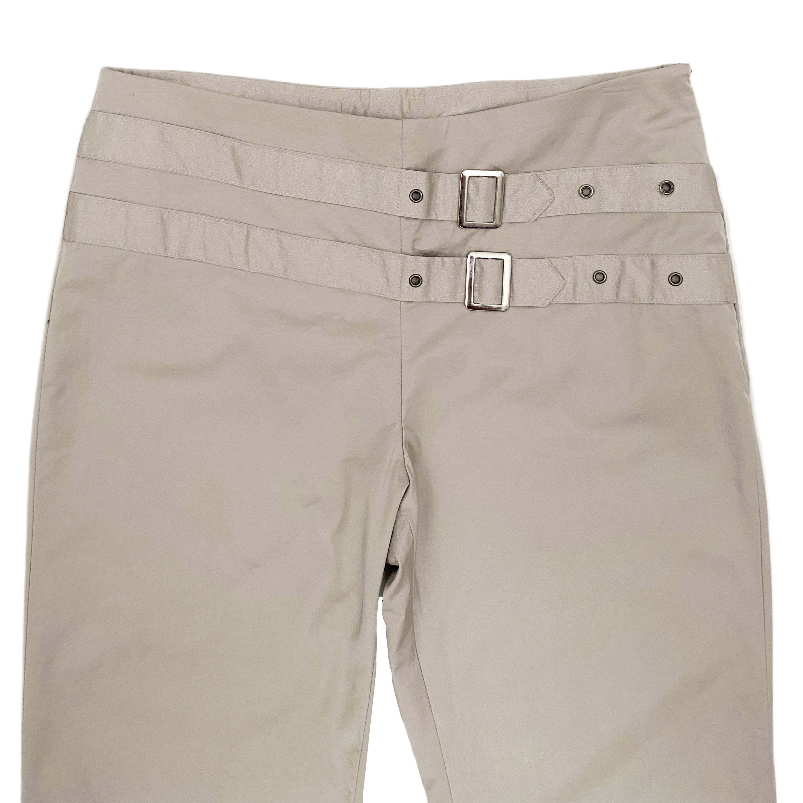 Creamy Satin Buckle Trousers (S)