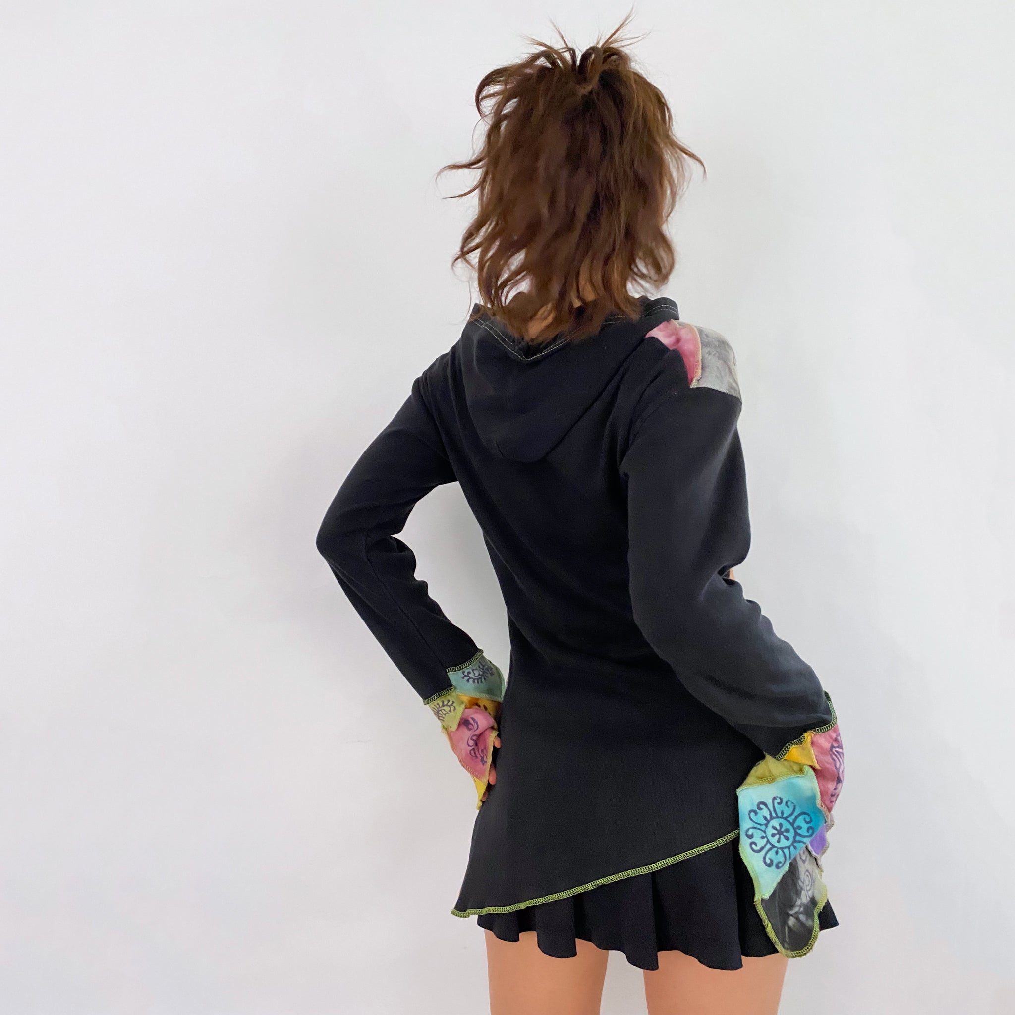 Funky Patchwork Tie Dye Top - M/L