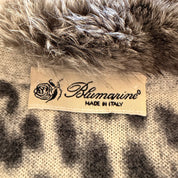 Blumarine Leopard Print Fur Collar Sweater (XS)