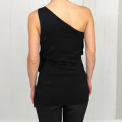 Cache Fringe & Chain One Shoulder Top (M/L)