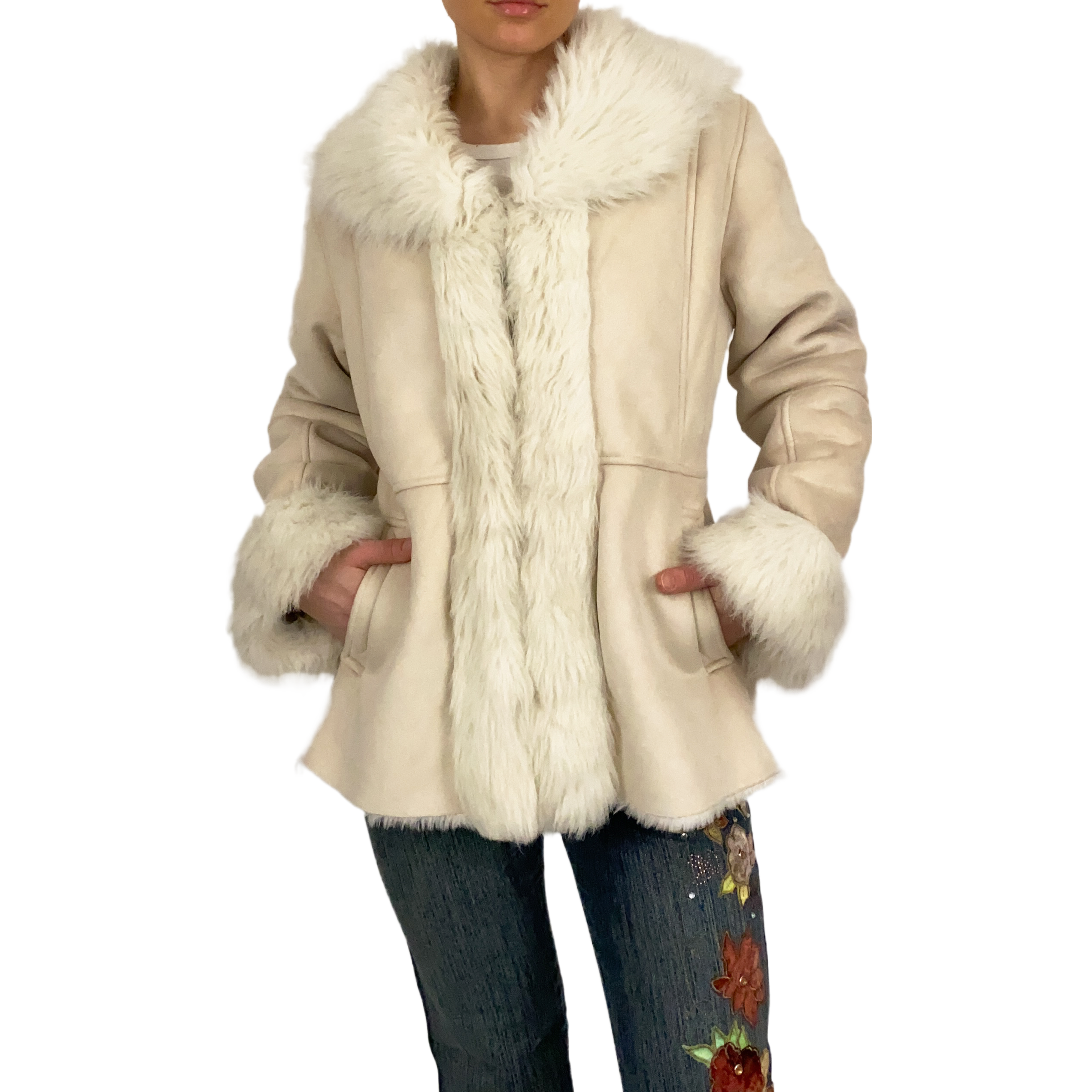 Penny Lane Faux Fur Coat (L)
