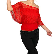 Y2K Red Lace Floret Top (S)