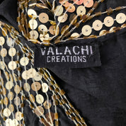 Vintage Silk Gold Butterfly Top (XS-M)