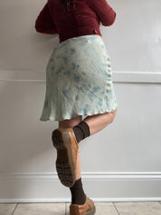 90s Silk Floral Midi Skirt (M/L)