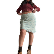 90s Silk Floral Midi Skirt (M/L)