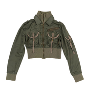 Da-Nang 2000s Olive Nylon Utility Jacket (M)