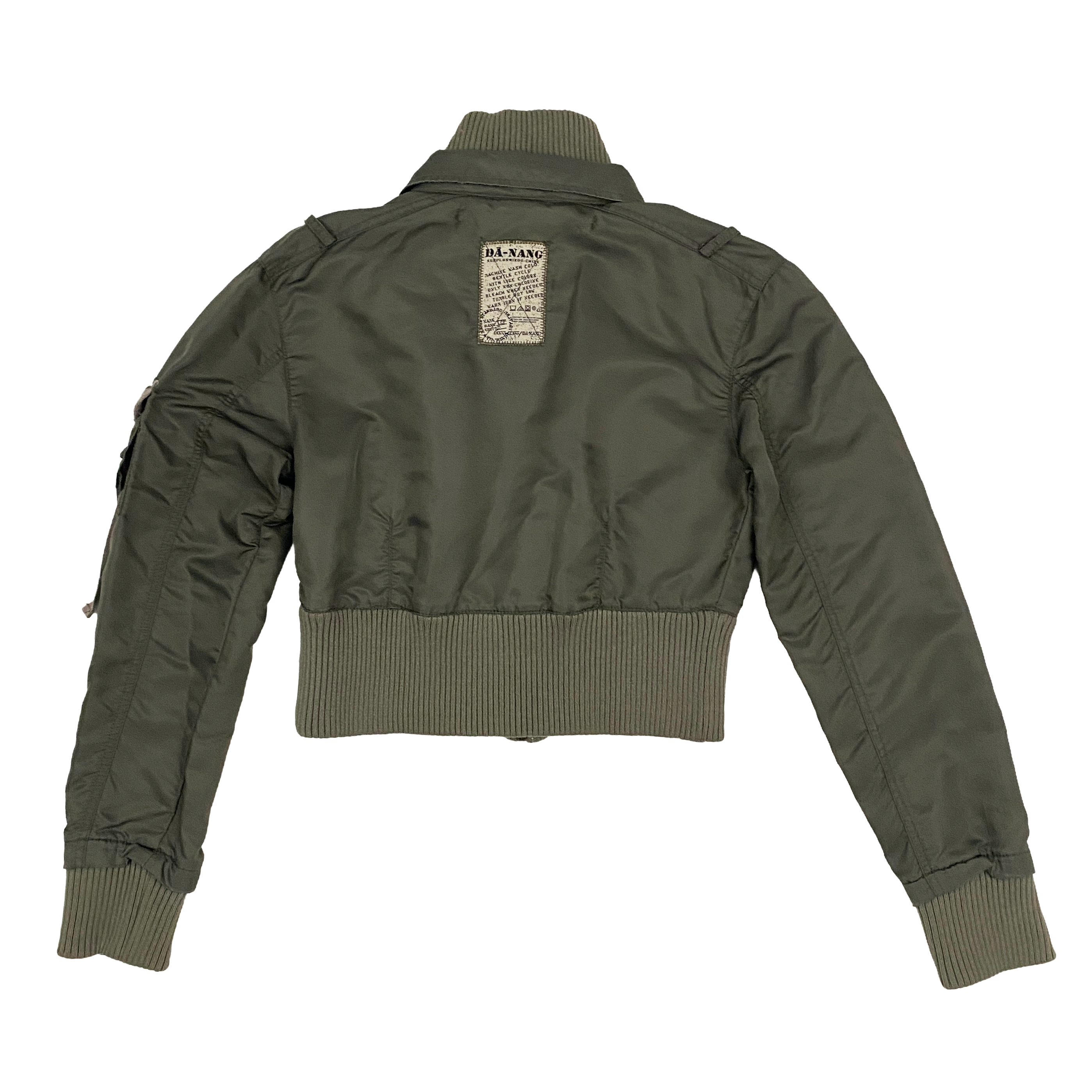 Da-Nang 2000s Olive Nylon Utility Jacket (M)