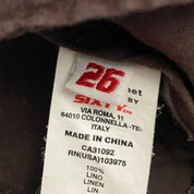 Miss Sixty 2000s Ultra Low Rise Brown Linen Flared Pants (XS/S)