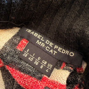 Isabel De Pedro Sheer Graphic Sweater Top (S)