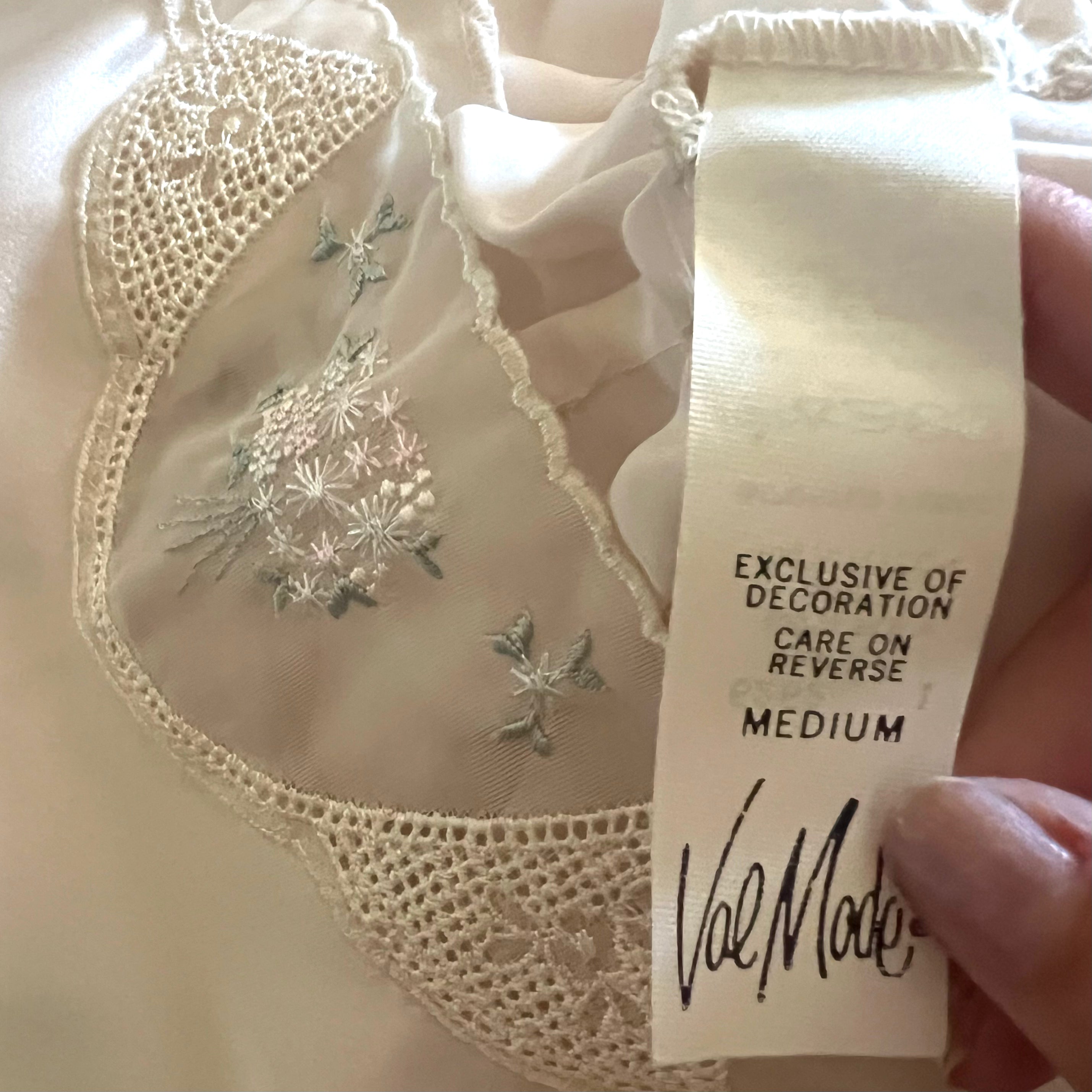 Vintage Dainty Embroidered Mini Slip (S/M)