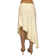 Creamy Cotton Asymmetrical Skirt (L)