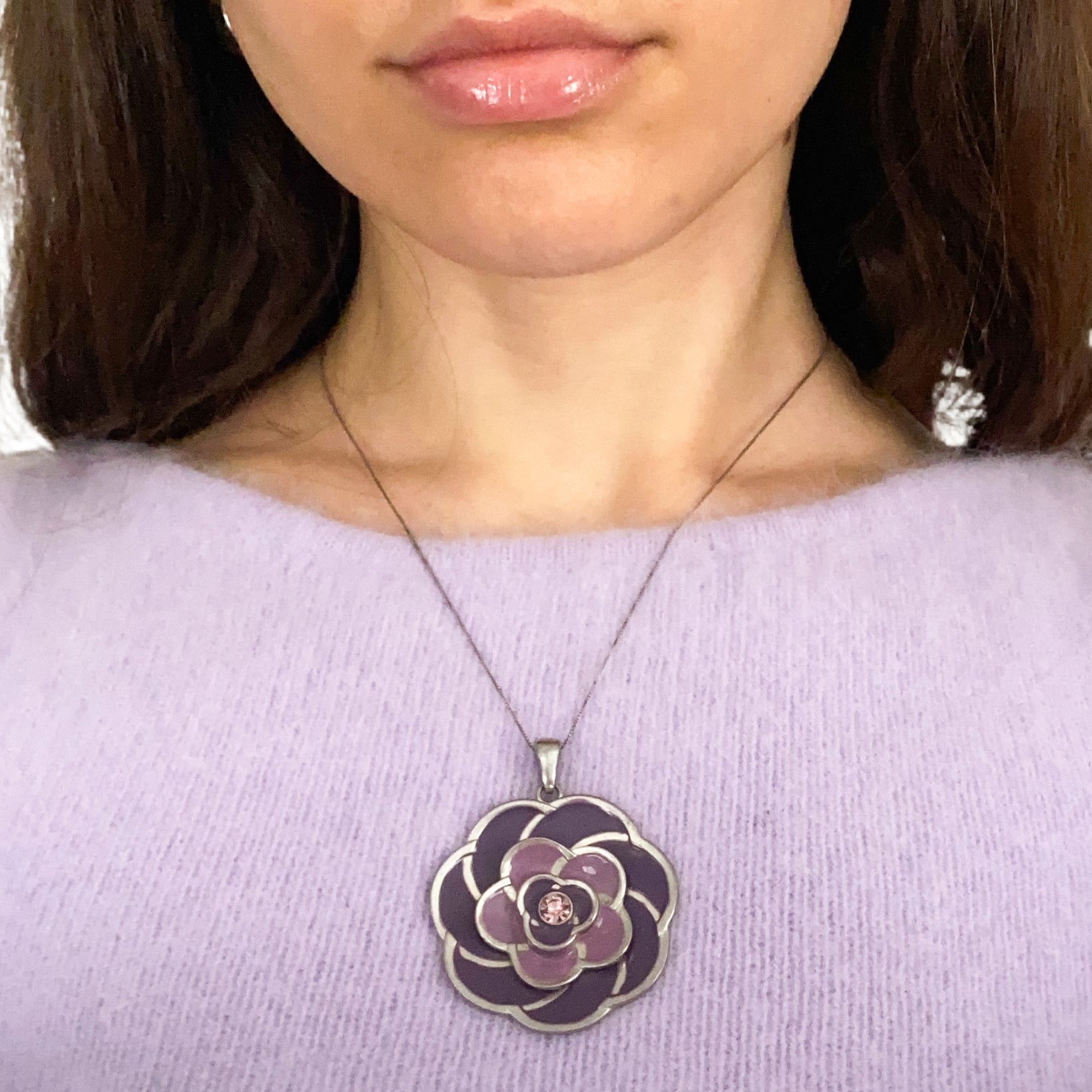 Purple Floret Necklace