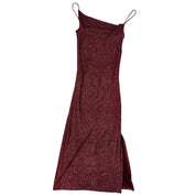 90s Sparkly Burgundy Gown (S/M)