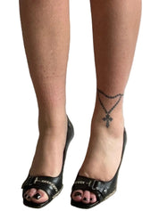 Y2K Buckle Leather Peep Toes (8)