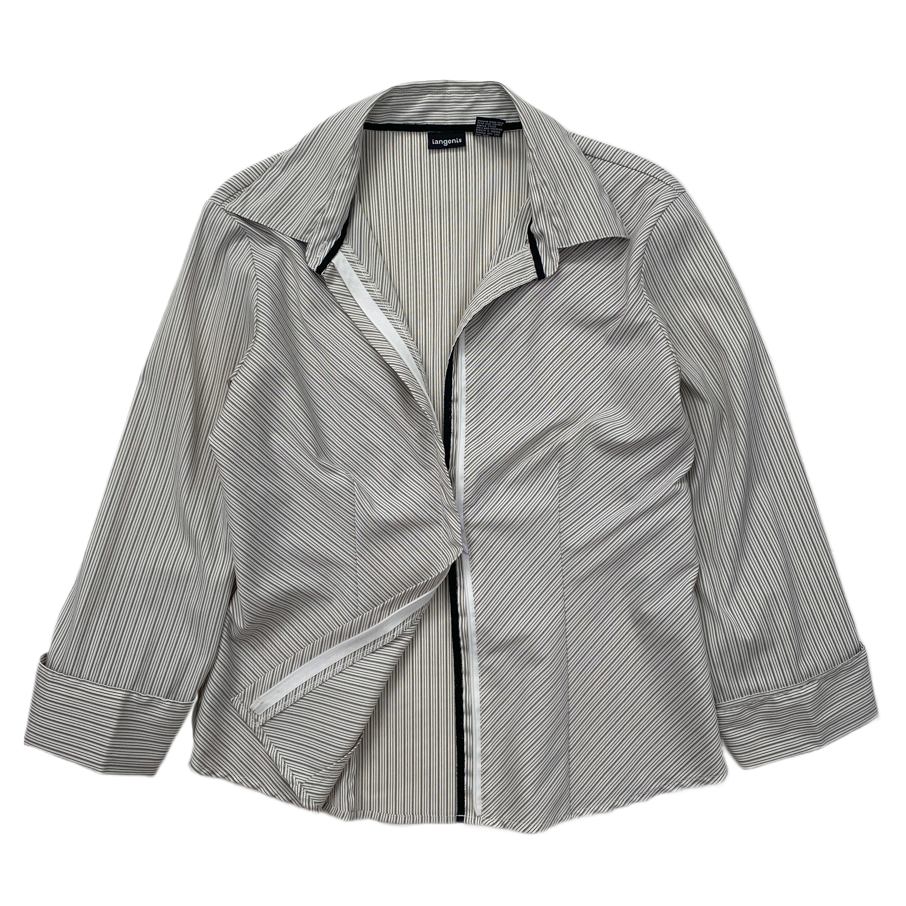 Double Zip Pinstripe Top (M)
