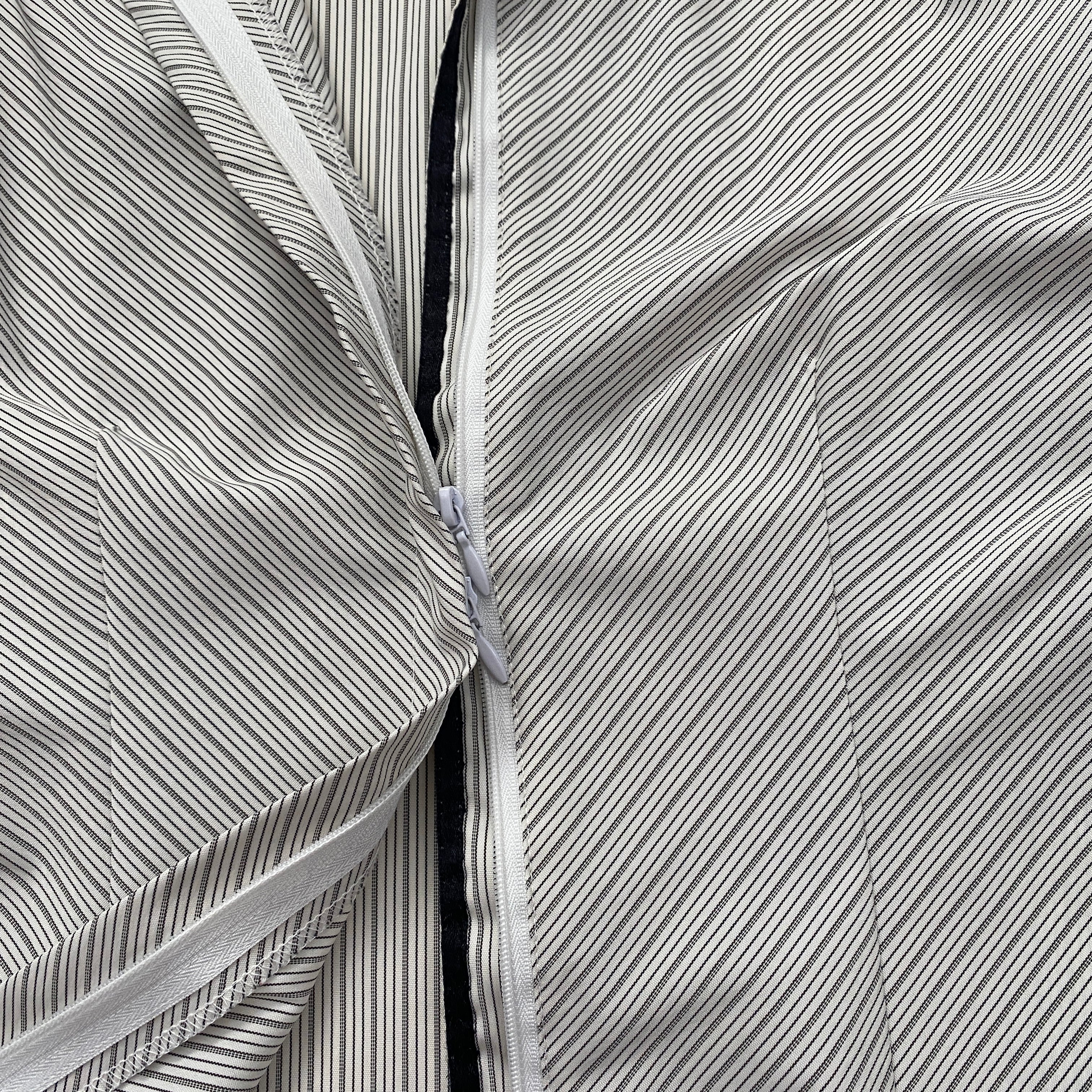 Double Zip Pinstripe Top (M)