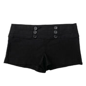 Y2K Noir Trouser Booty Shorts (S)