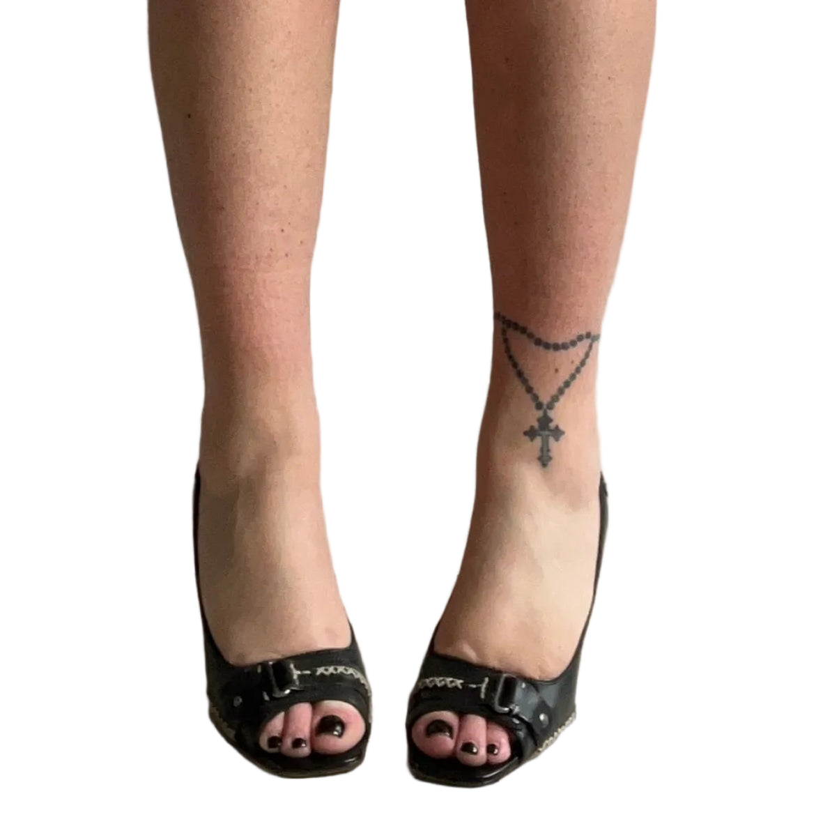 Y2K Buckle Leather Peep Toes (8)