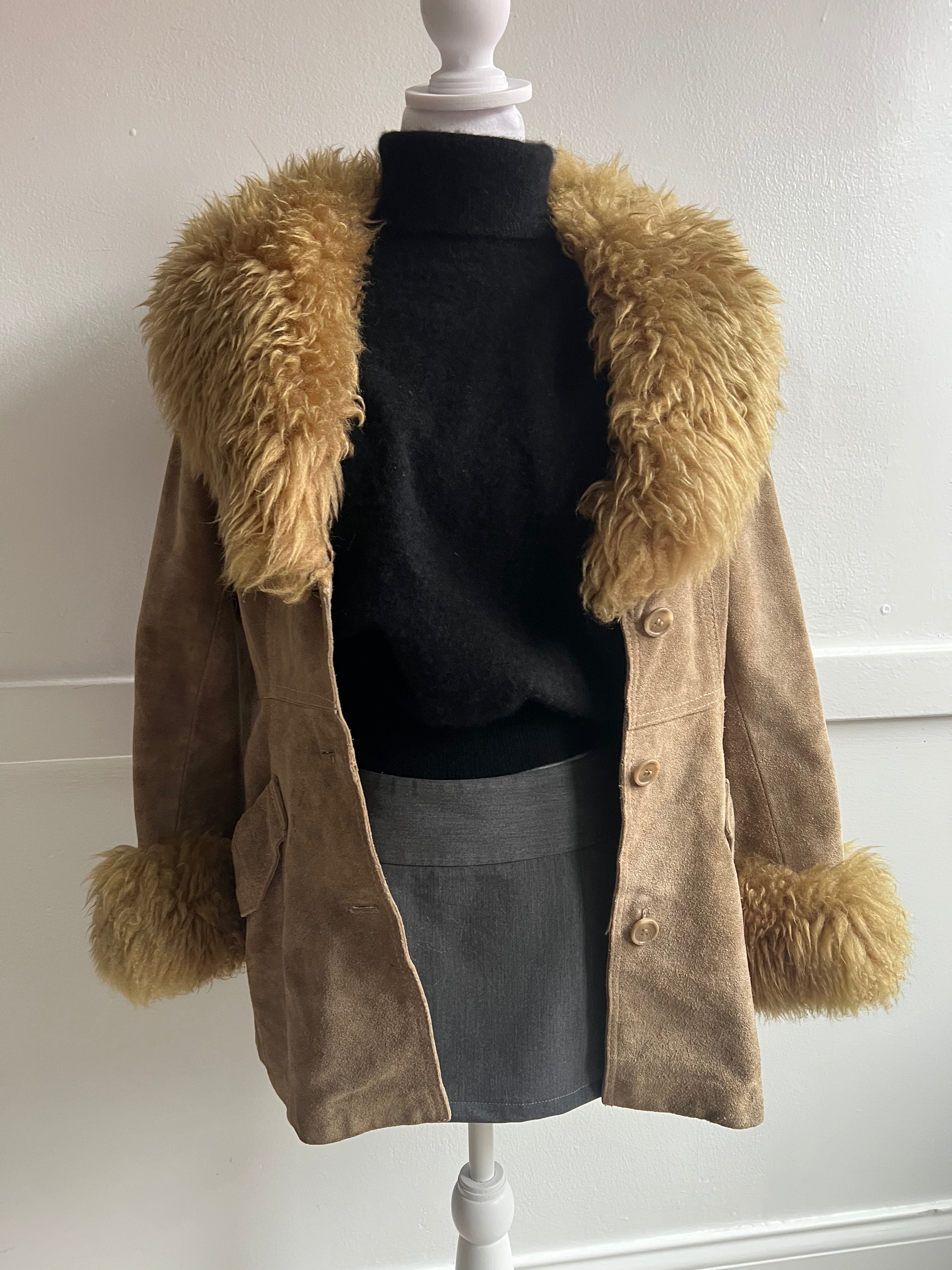 90s Penny Lane Suede & Faux Fur Jacket (XS/S)