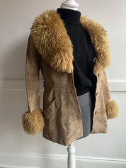 90s Penny Lane Suede & Faux Fur Jacket (XS/S)
