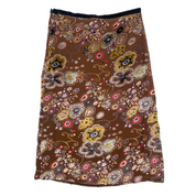 Velvet Silk Floral Maxi Skirt (XL)