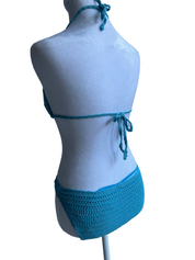 Y2K Blue Crochet Express Bikini